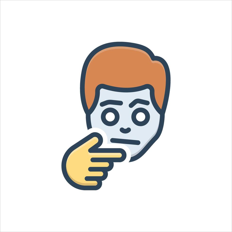 Color icon curious vector