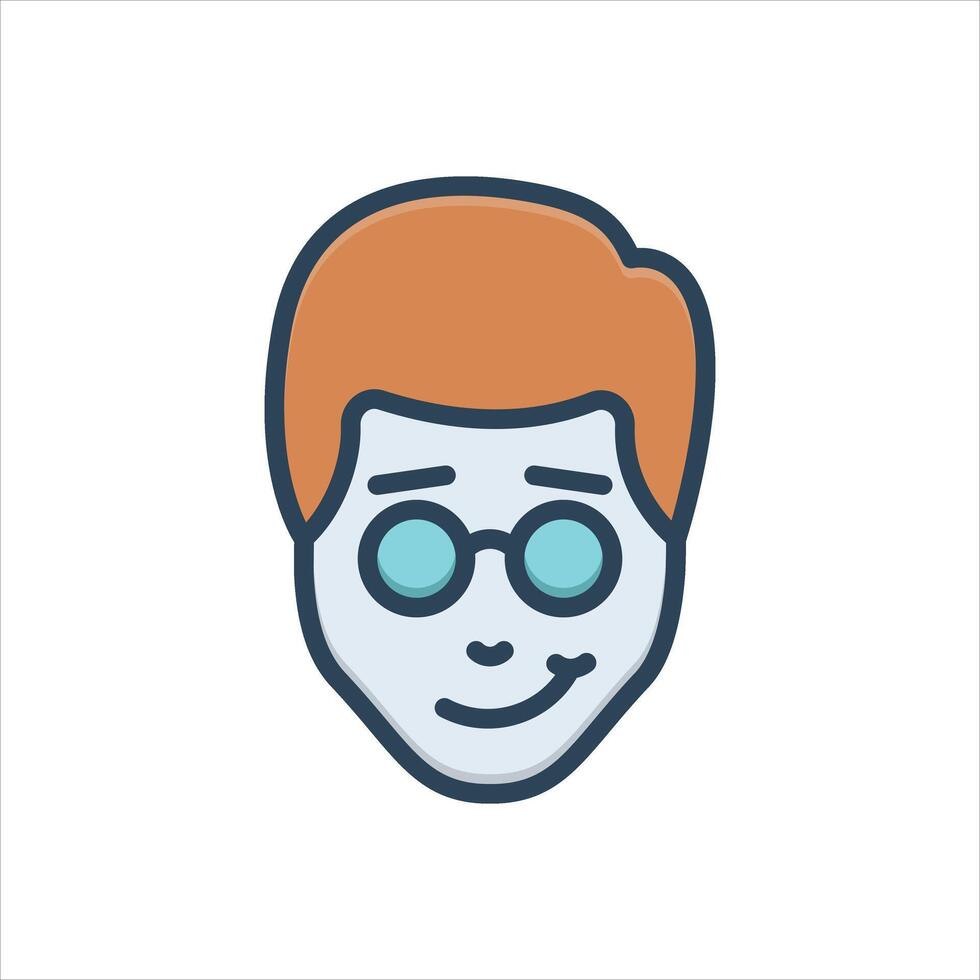 Color icon confident vector