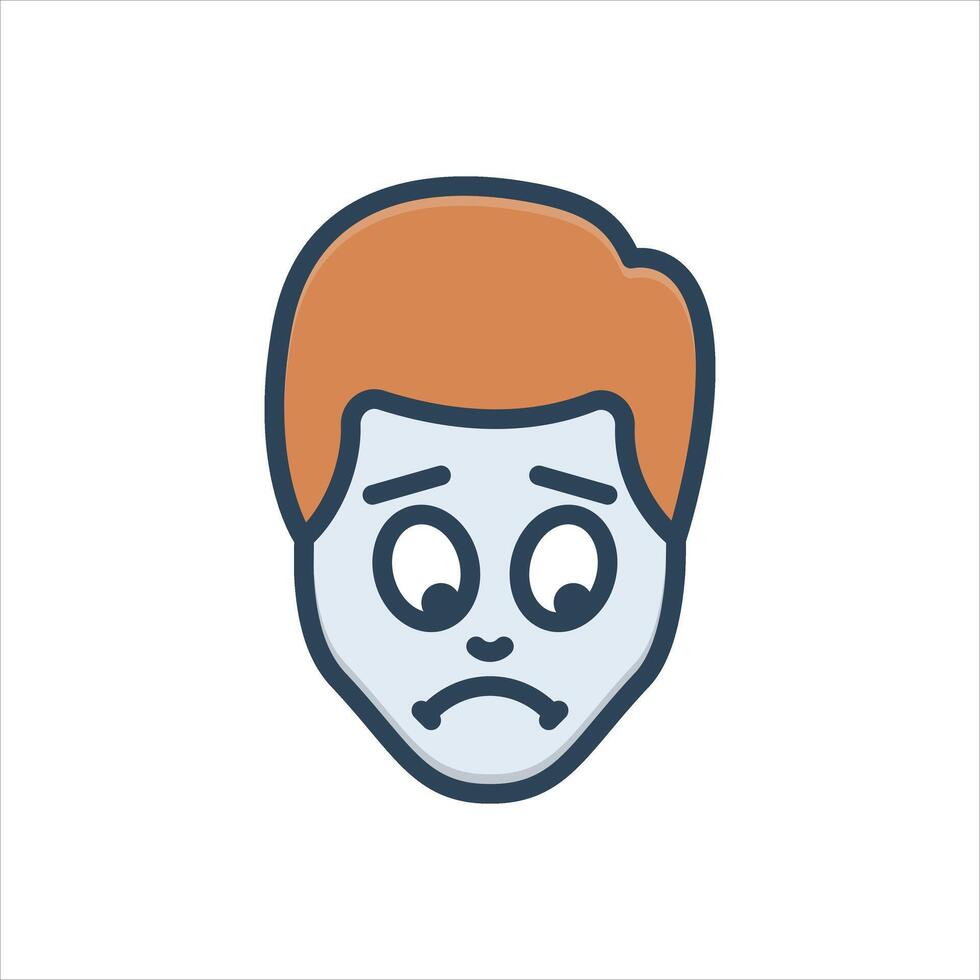 Color icon upset vector