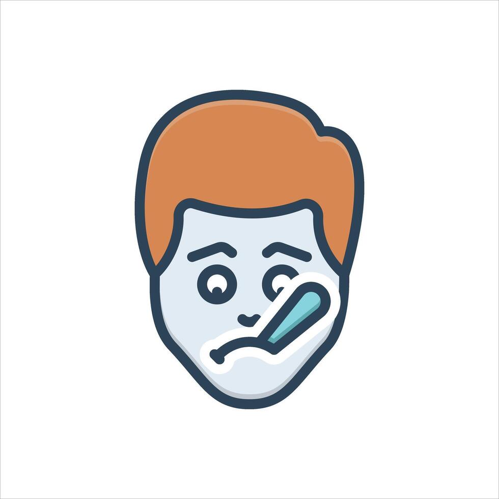Color icon sick vector