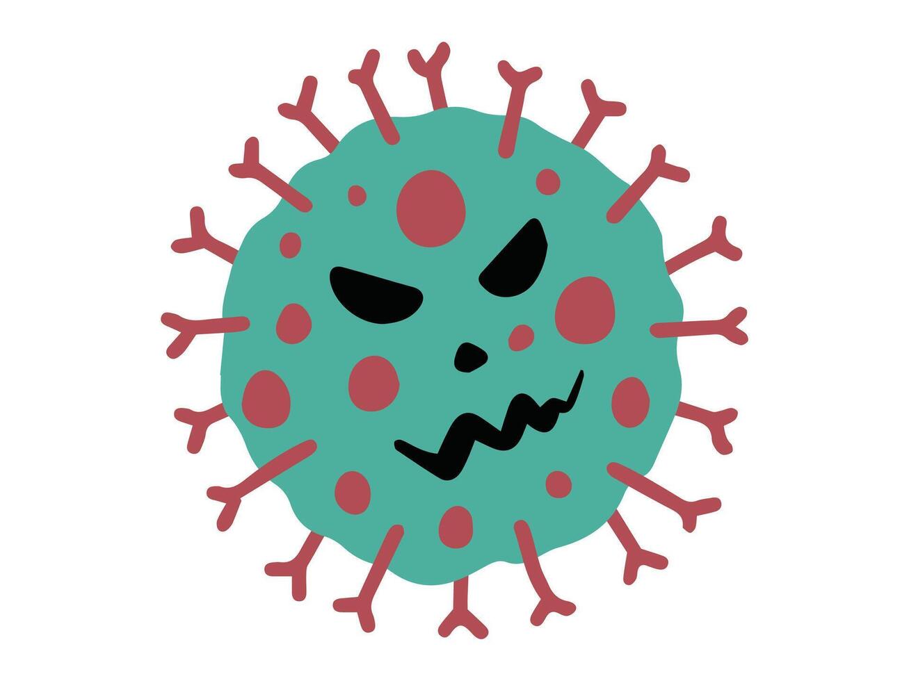 Bacteria Virus Cartoon Illustration vector
