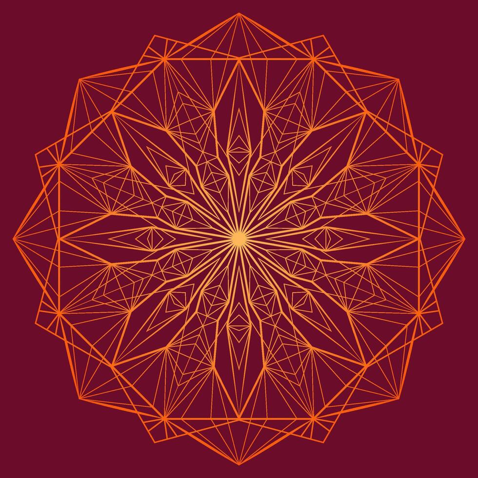 Circular crystal pattern vector