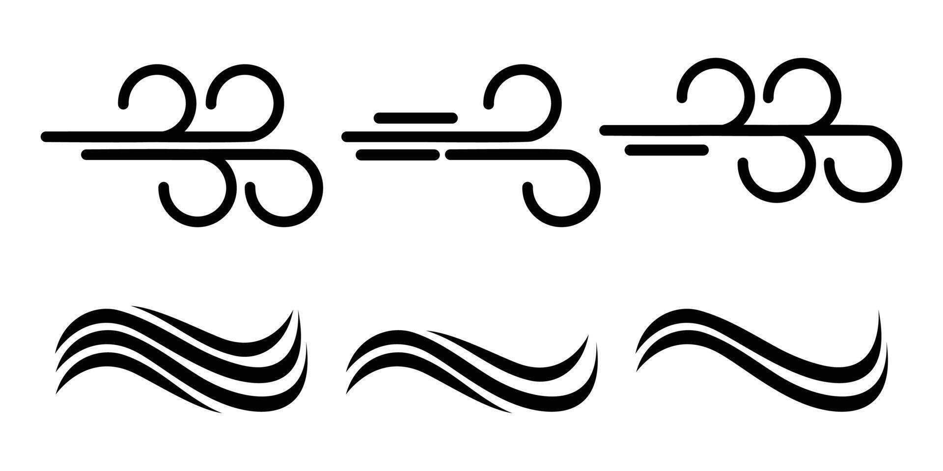 simple wind gust icon vector