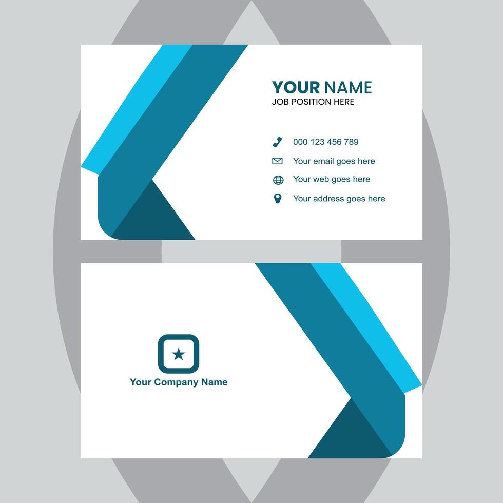 Elegant business card design featuring a contemporary layout with space for name, title, contact details, logo. The card conveys professionalism and style. vector