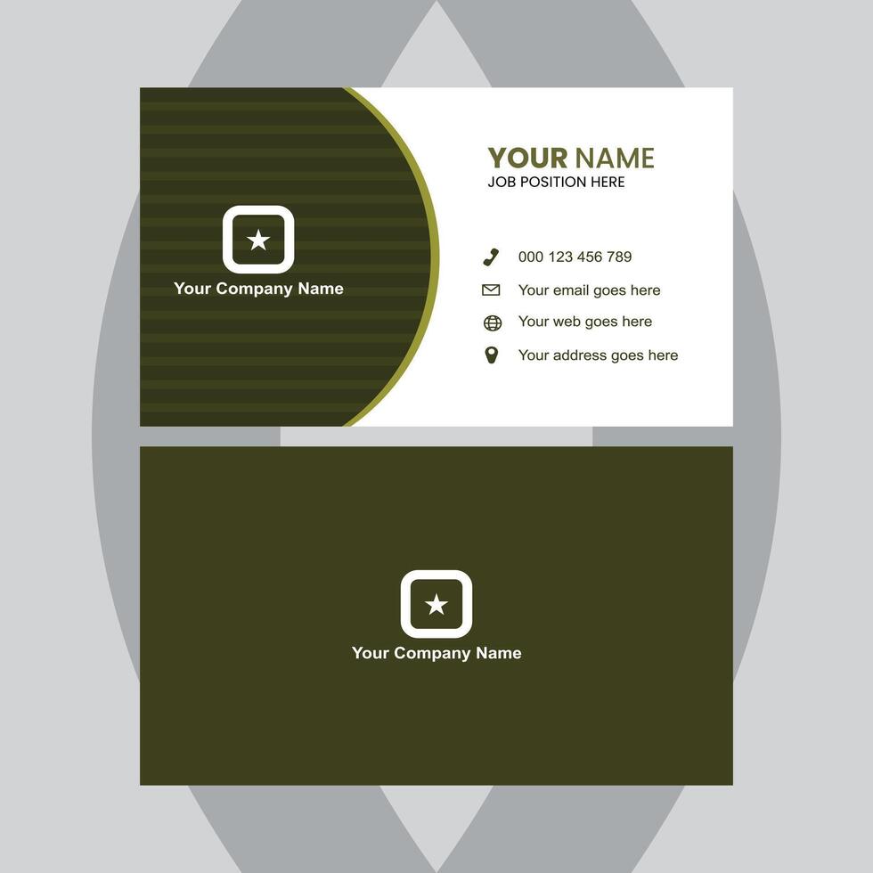 Professional business card design on textured background offers modern corporate identity solution for marketing and networking. vector