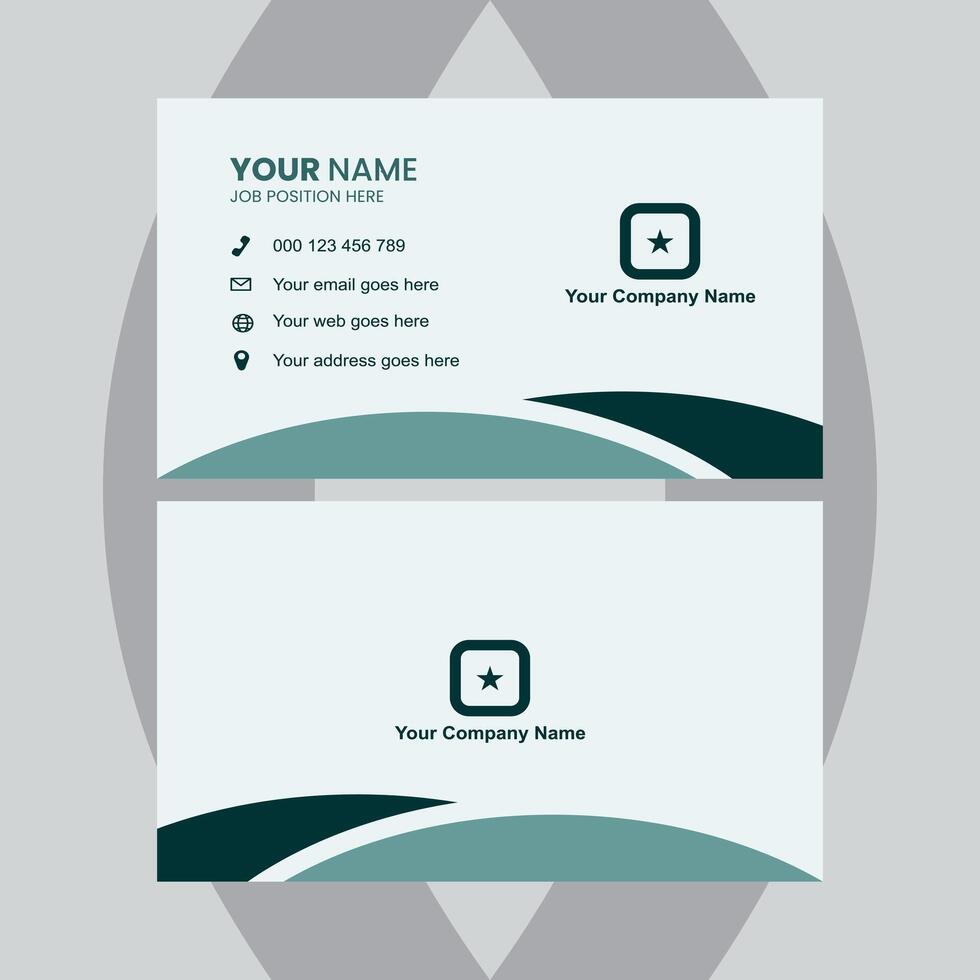 Modern business cards on a grey concrete background create a professional and elegant presentation vector