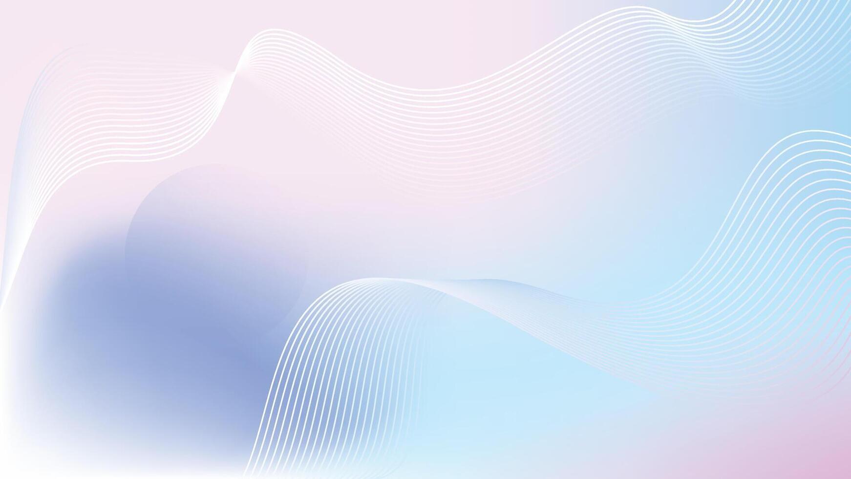 Elegant Abstract Gradient Waves Background in Soft Pastel Blue and Pink Tones vector