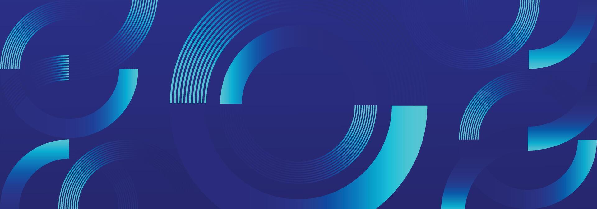 Blue gradient circle shape design. Modern circle abstract background. Minimalist glowing geometric lines vector