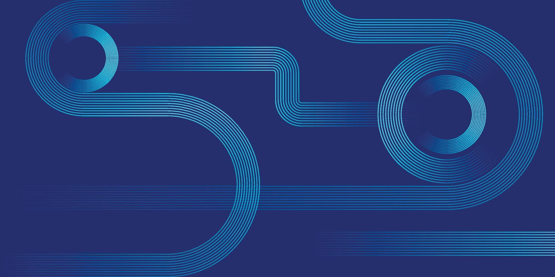 Geometric stripe line art design. Modern shiny blue gradient lines. Futuristic technology concept. Blue abstract background vector