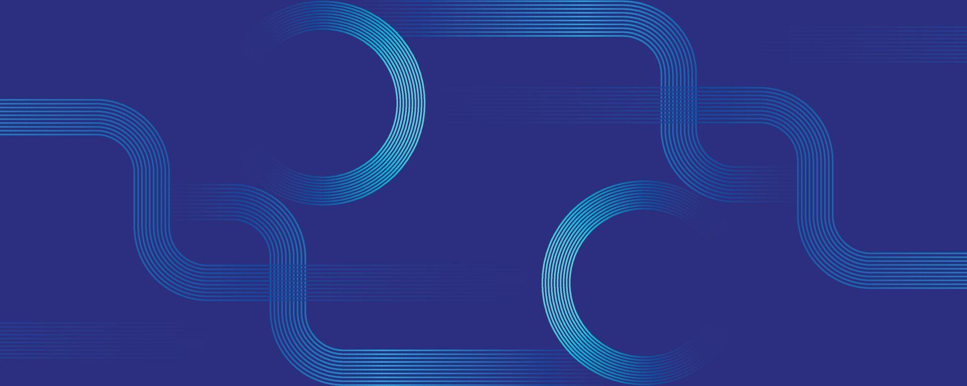 Geometric line shape. Modern shiny blue gradient lines. Futuristic technology concept. Blue abstract background vector