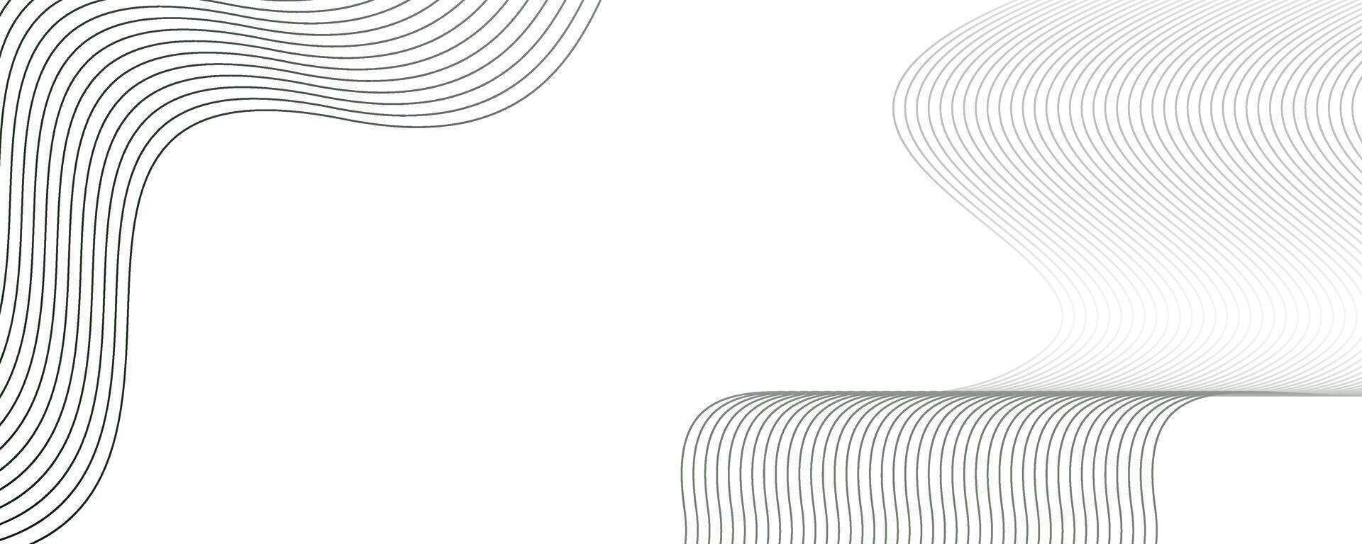 Futuristic white abstract background. Modern grey wave line vector