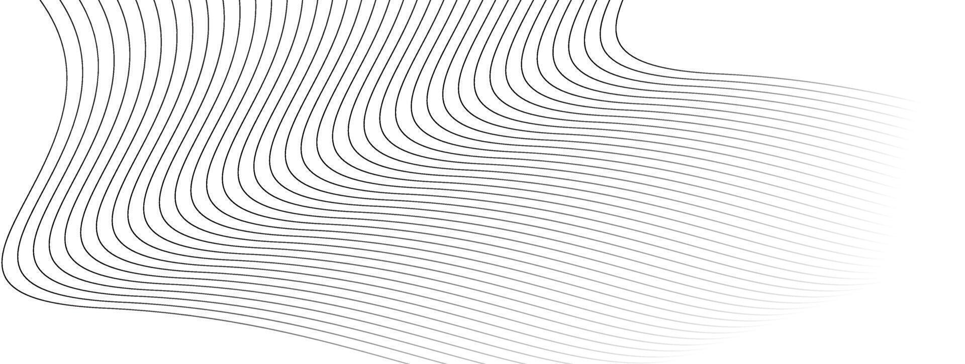 Abstract wave black line on white background vector