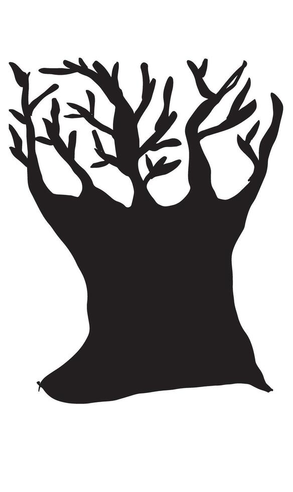 Tree plant branch black color object drawing autumn season happy halloween plant horror october month happy halloween day tree plant branch evil leaf nature happy halloween day october month event art vector