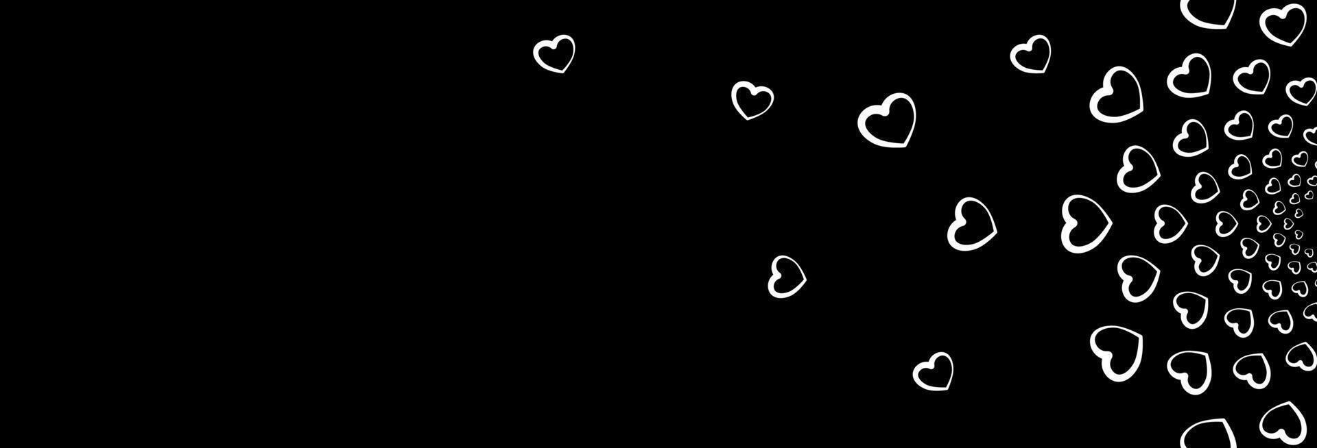 Abstract heart shapes spread like bubbles on a dark background, perfect for romantic or playful designs vector