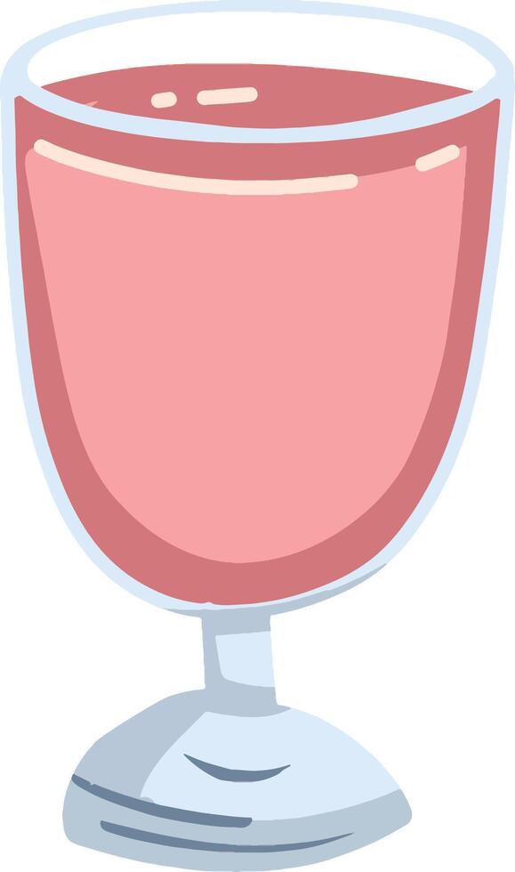 Pink Drink in a Stemmed Glass vector