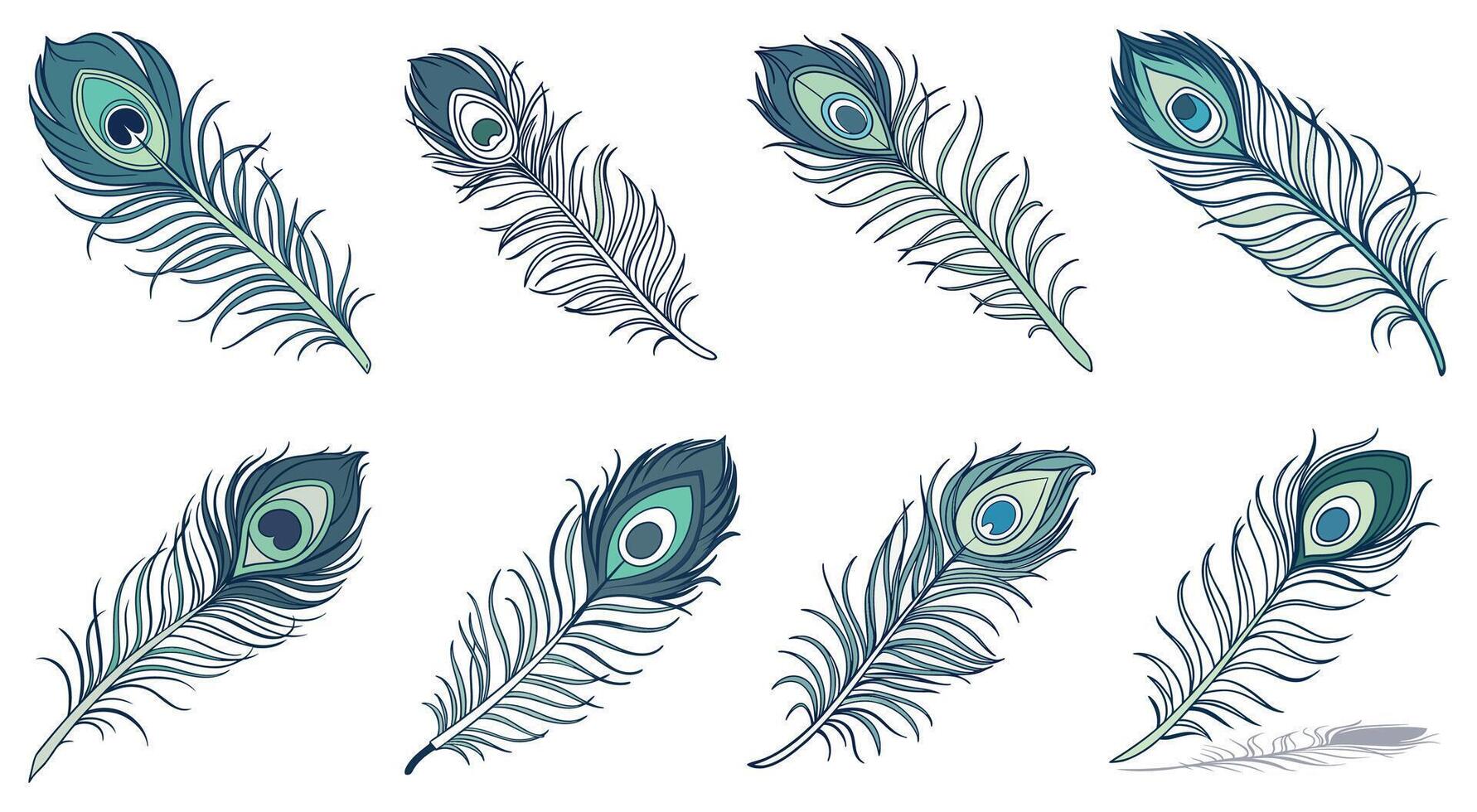 Seamless Pattern of Vibrant Peacock Feathers for Ethnic Background Design vector