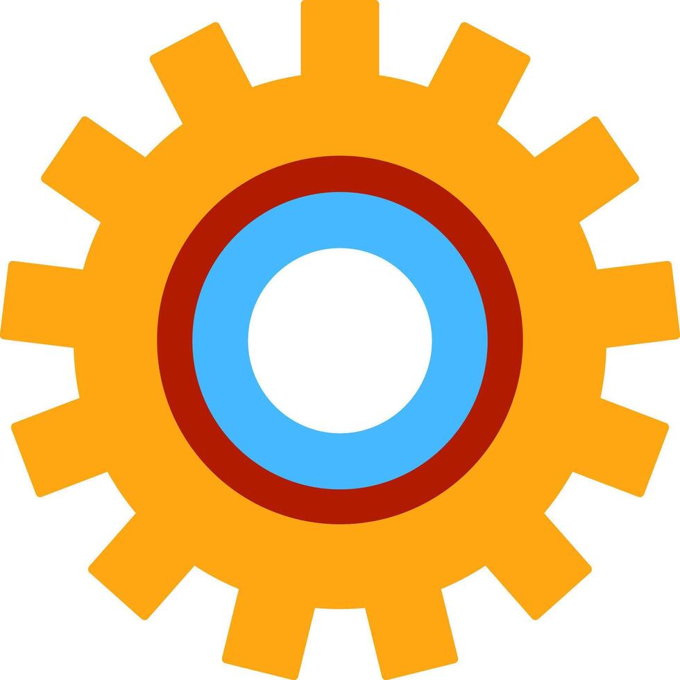 Colorful Gear Icon - Settings, Process, and Engineering Symbol vector