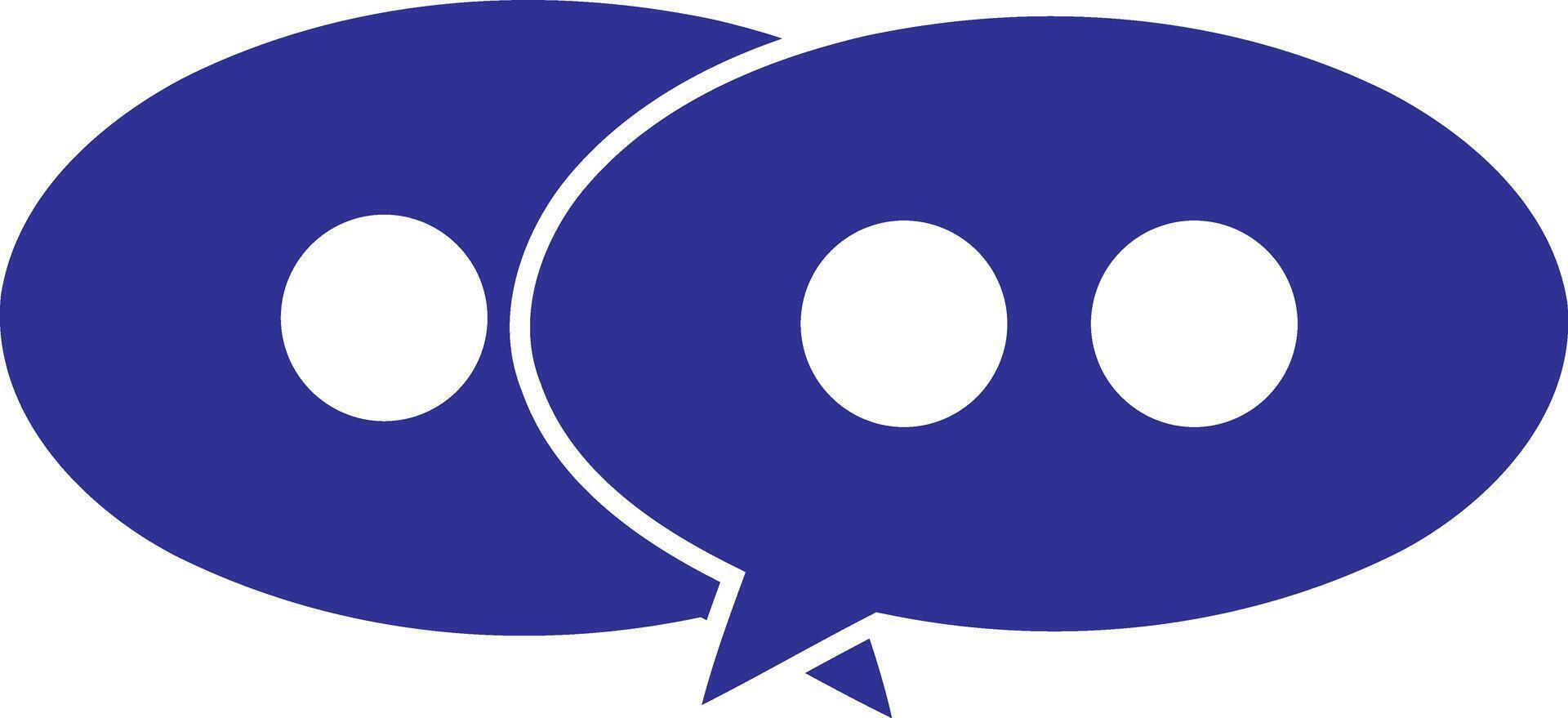 Overlapping Blue Chat Bubbles - Communication and Dialogue Icon vector