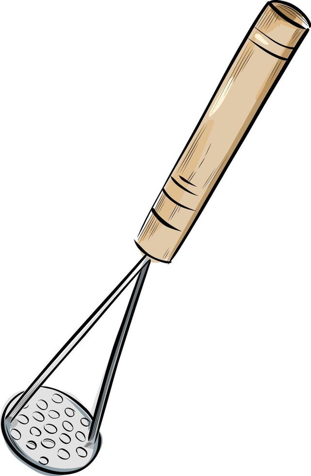 Vintage hand potato masher illustration vector