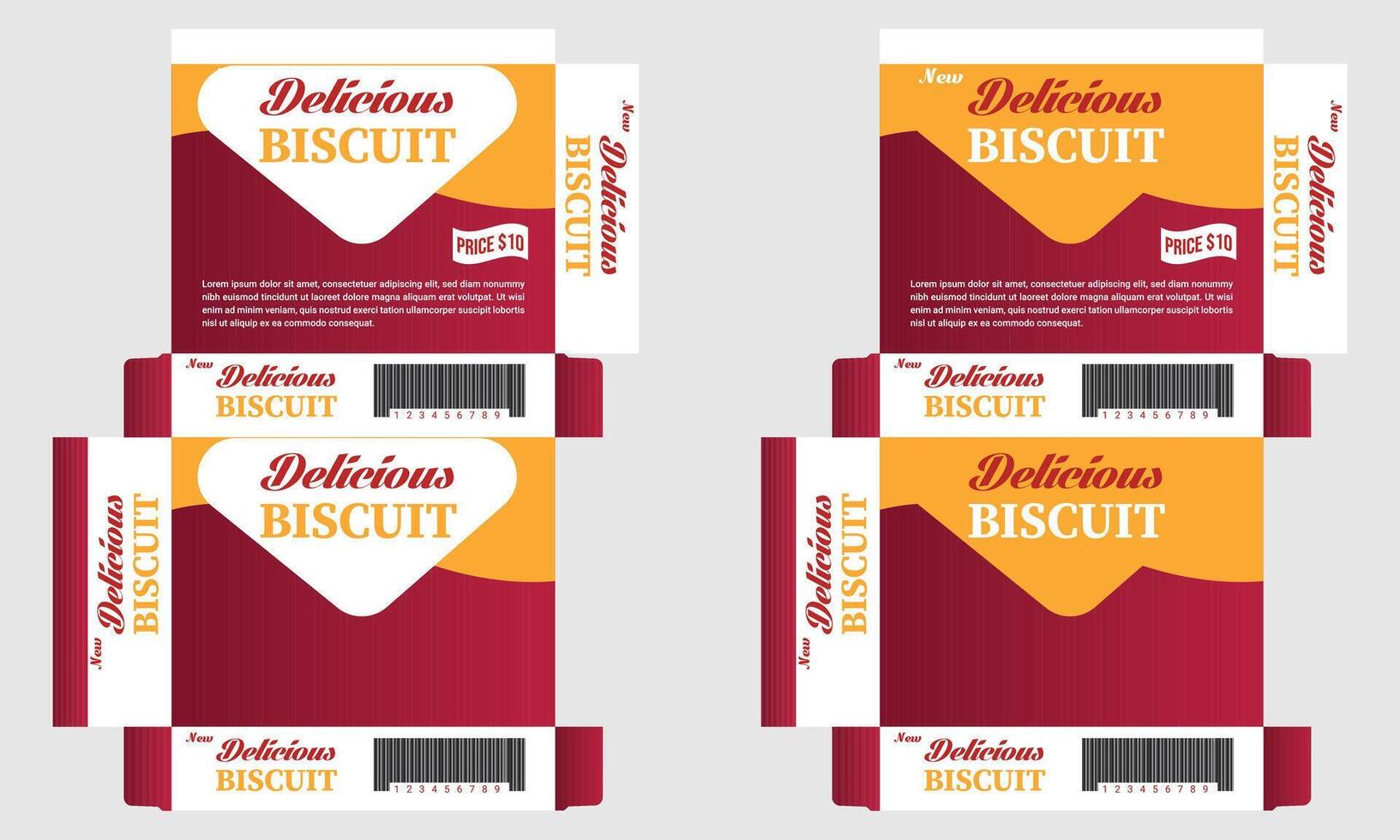 Packaging box design design in illustrator vector