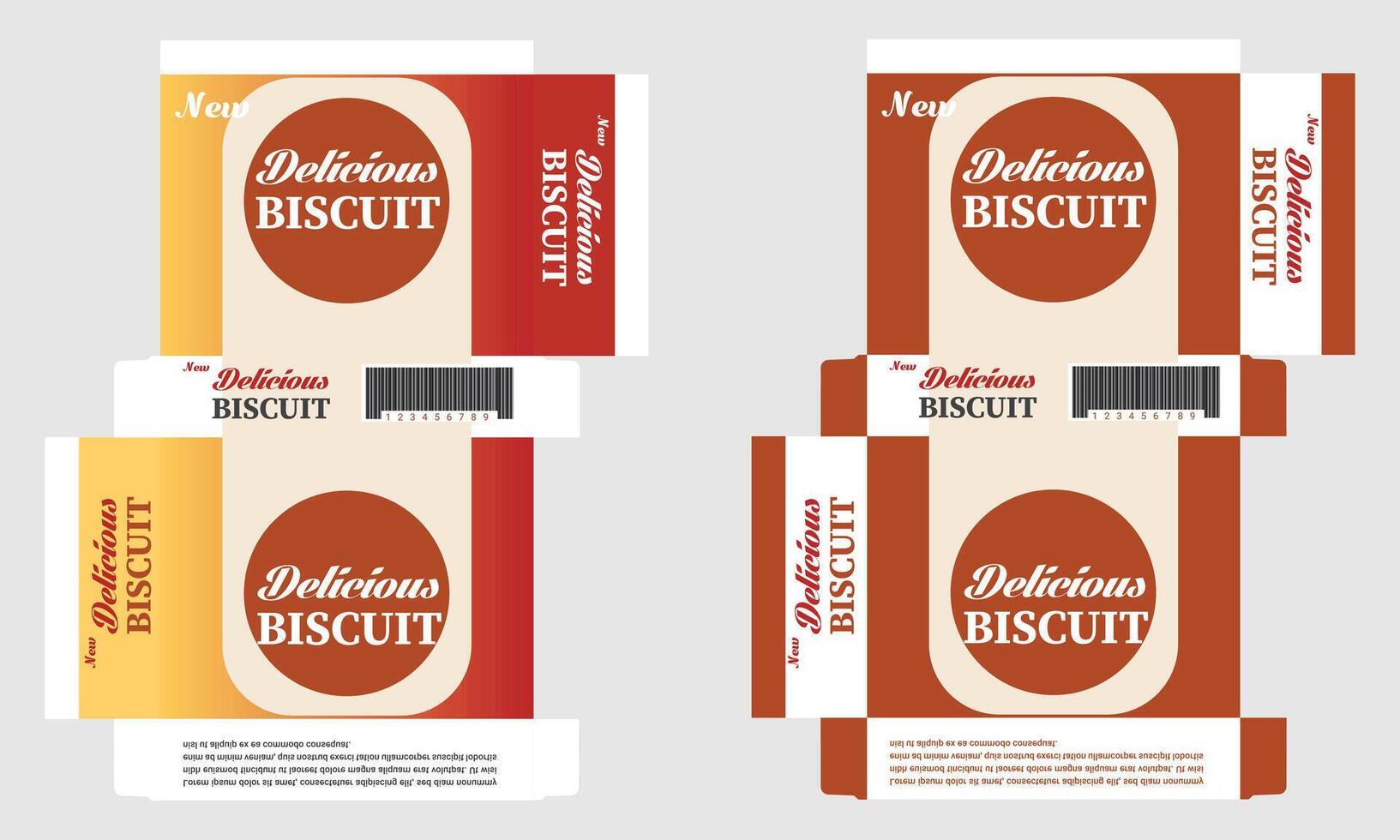 Biscuit or cookies box design vector