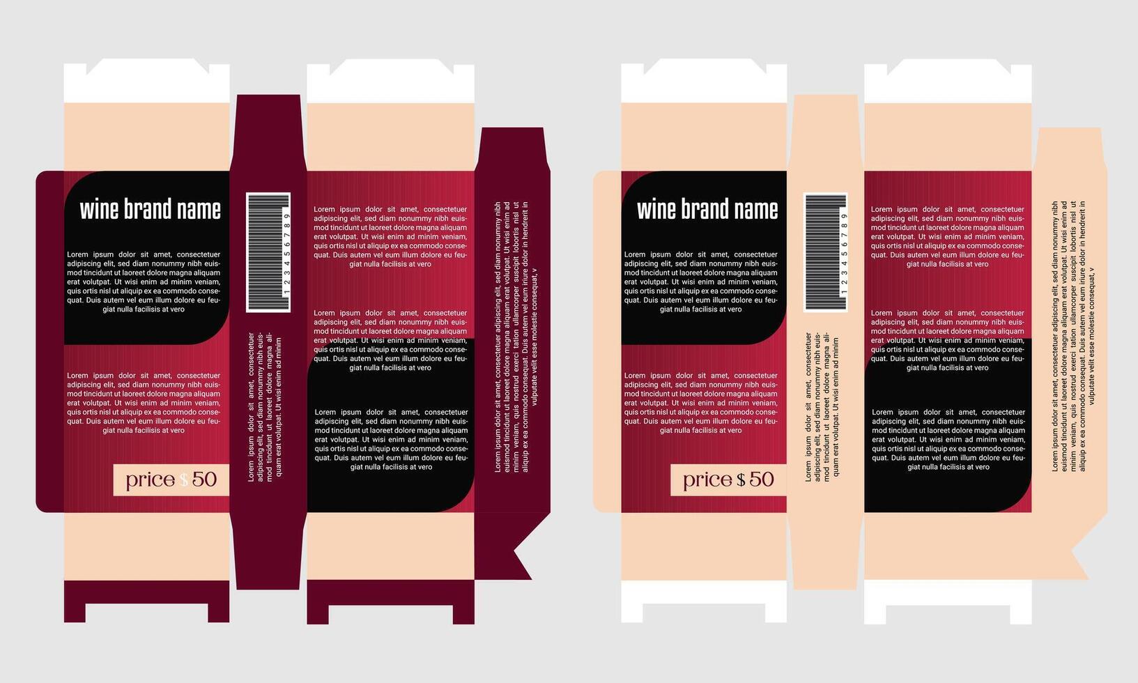 Brand Wine Packaging Design vector