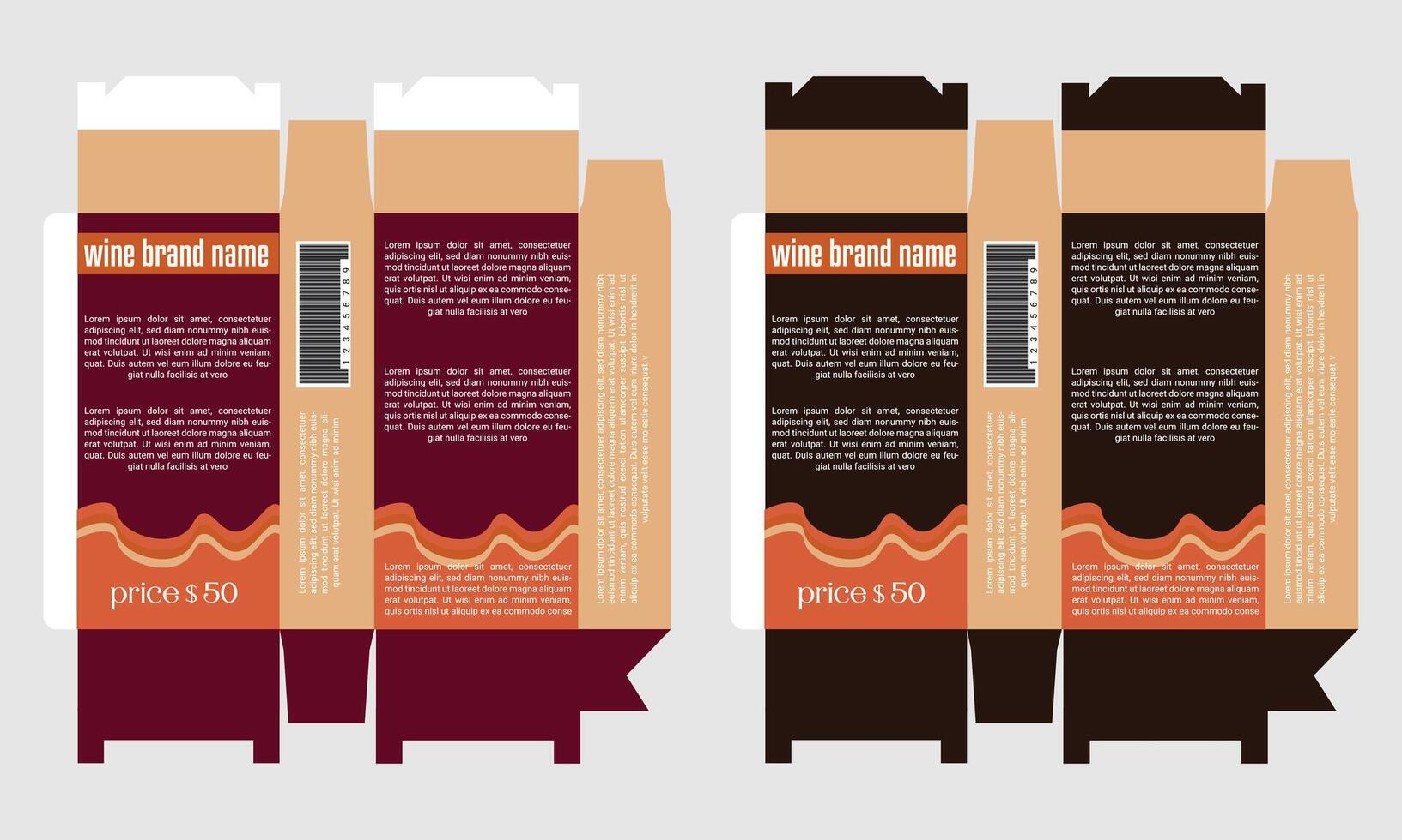 Wine Brand Packaging Design vector