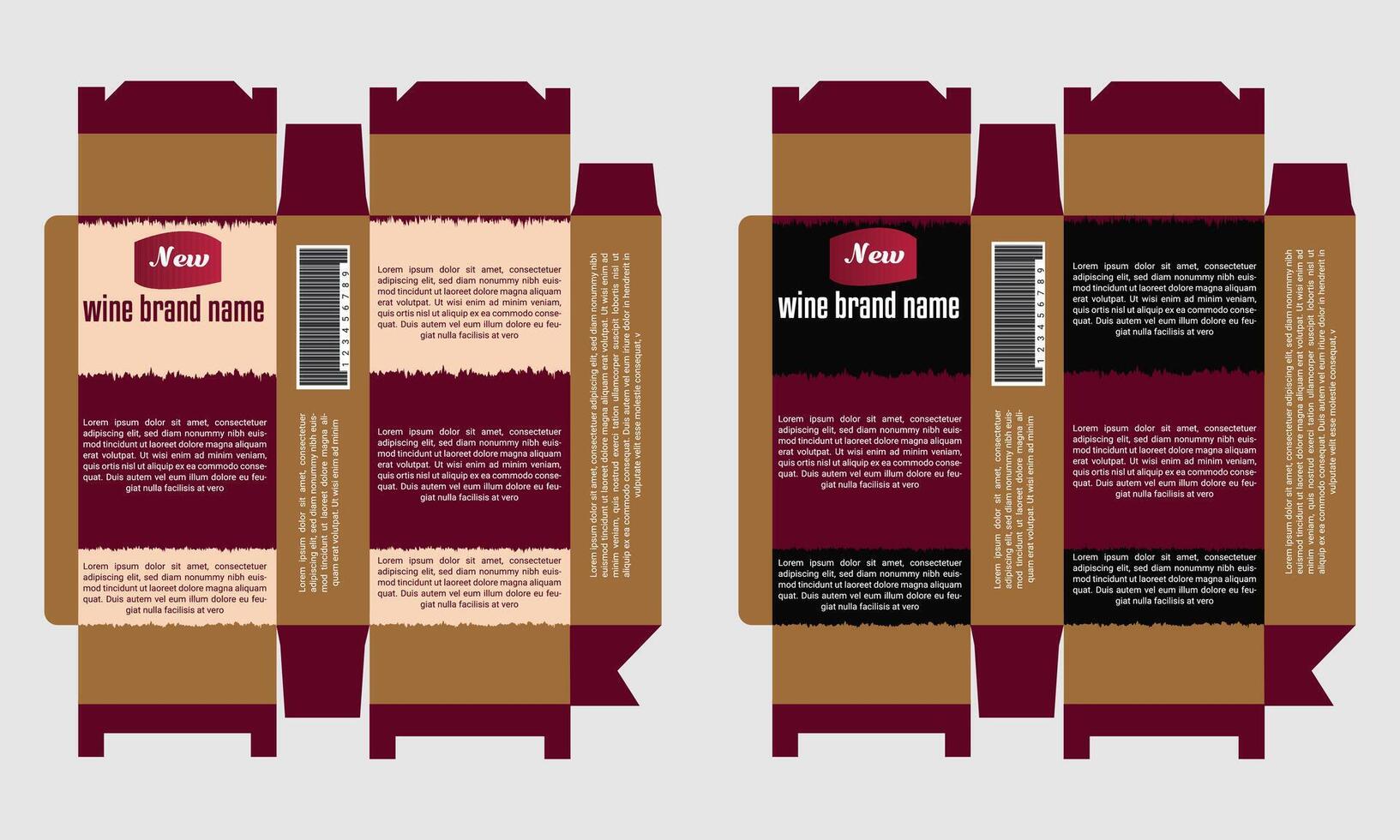 Creative Wine Packaging Designs template vector
