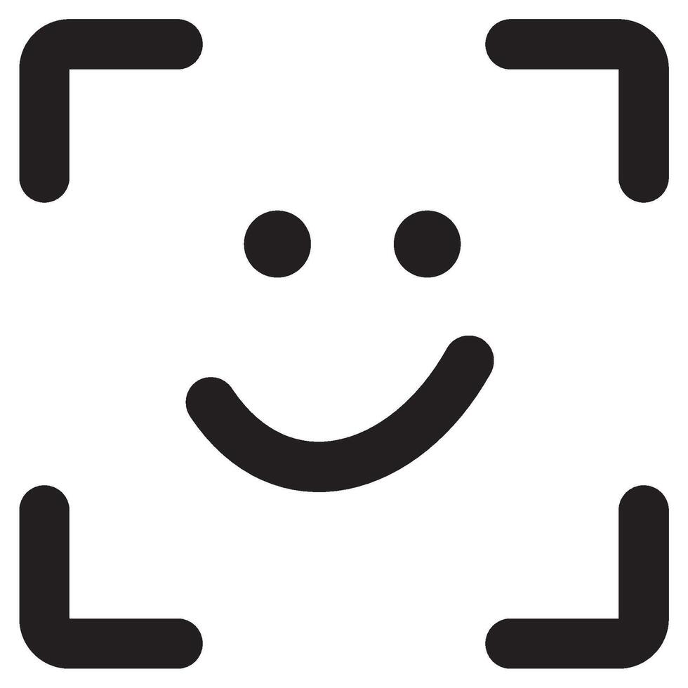 A smiley face in a square frame vector