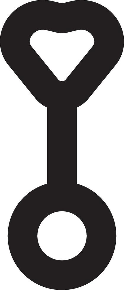 A black and white heart shaped icon vector