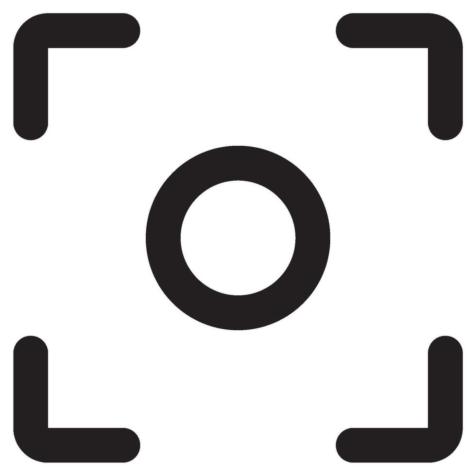 A black and white square with a circle in the middle vector
