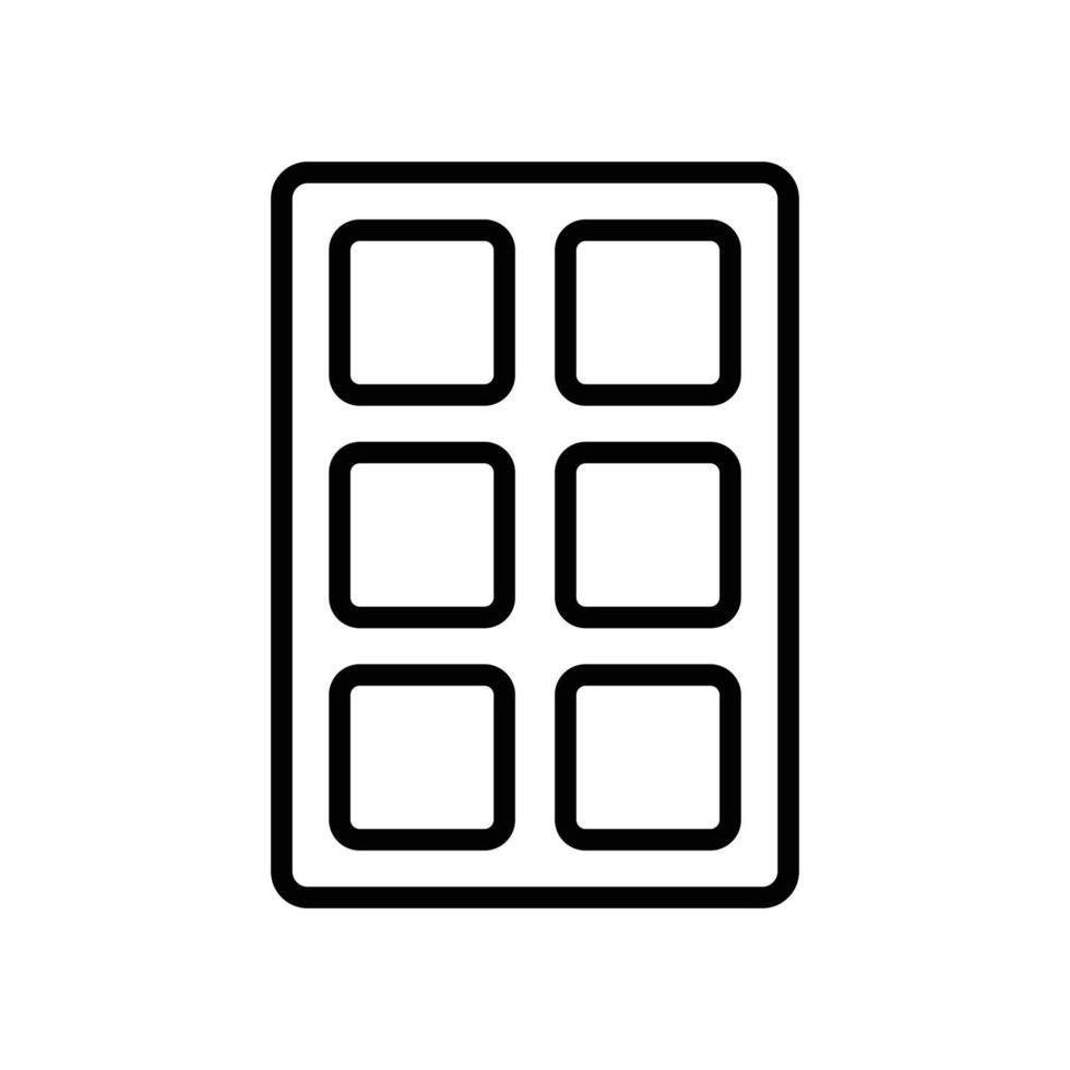 Chocolate Bar Outline vector