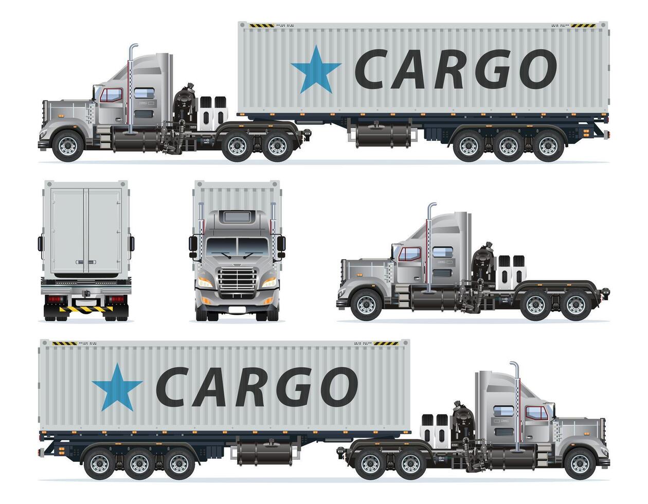 Illustration of a cargo truck vector