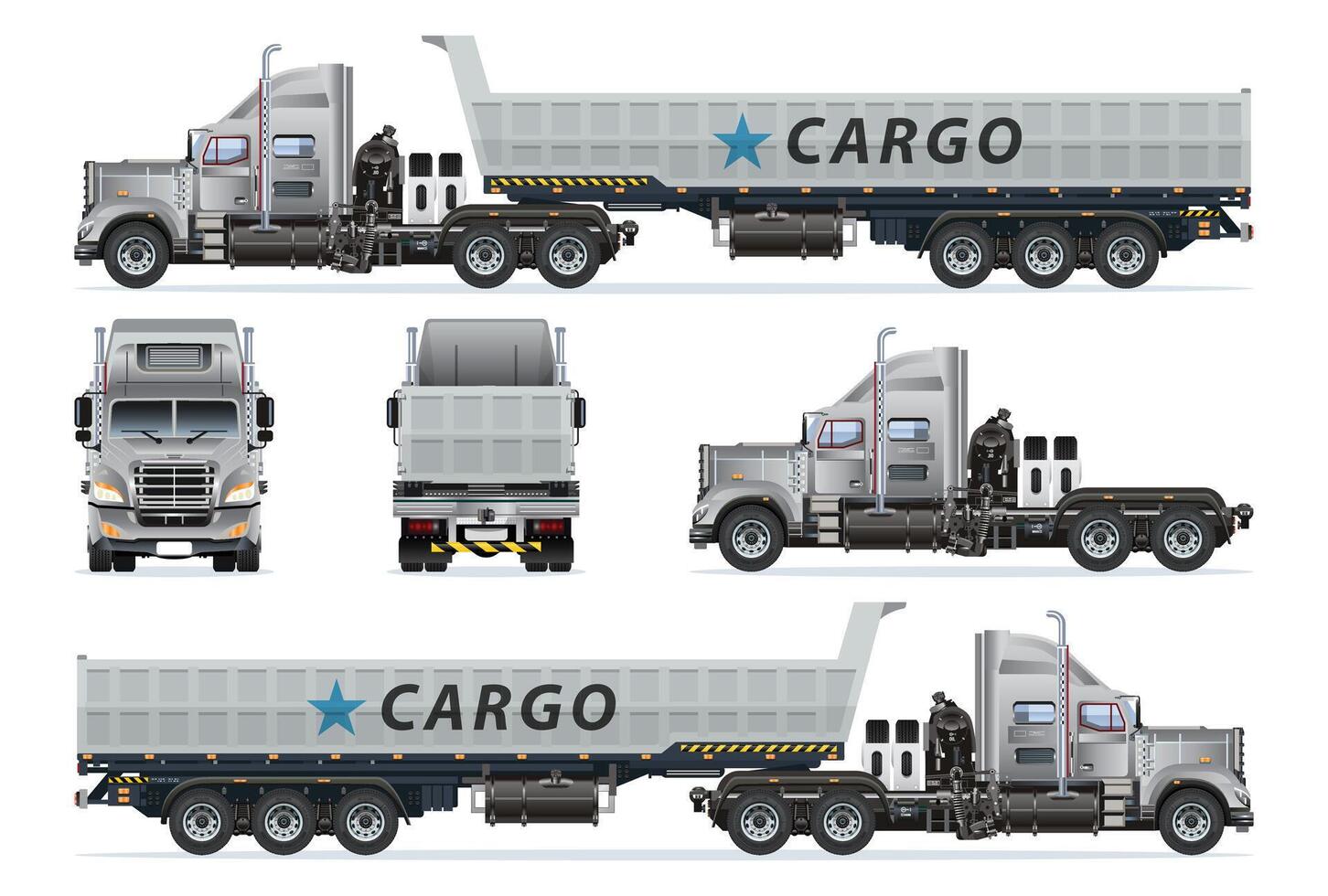 Illustration of a cargo truck vector