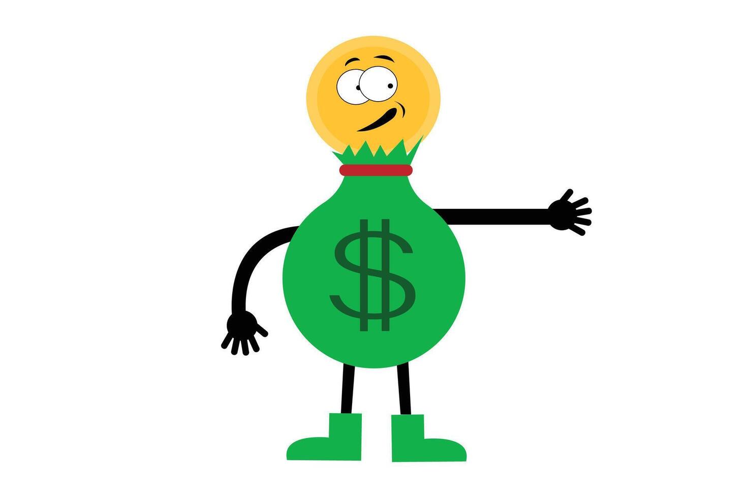 money sack characters shaking hands vector