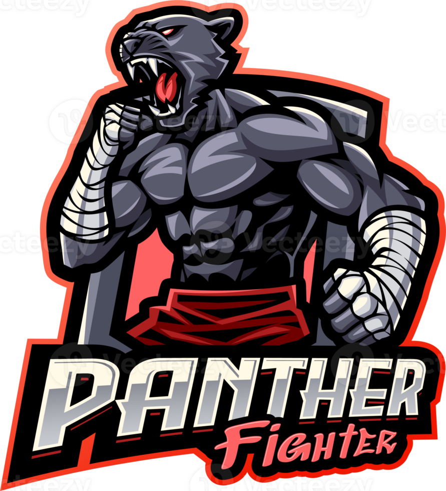 Panther fighter mascot logo design png