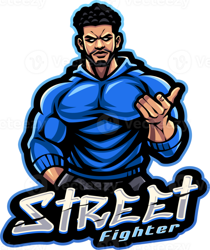Street fighter mascot logo png