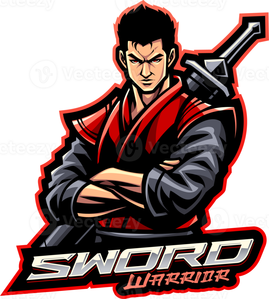 Sword warrior esport mascot design png