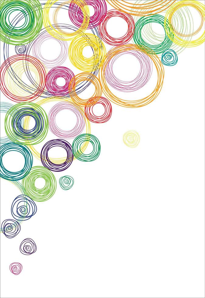 Abstract background with colored circles vector