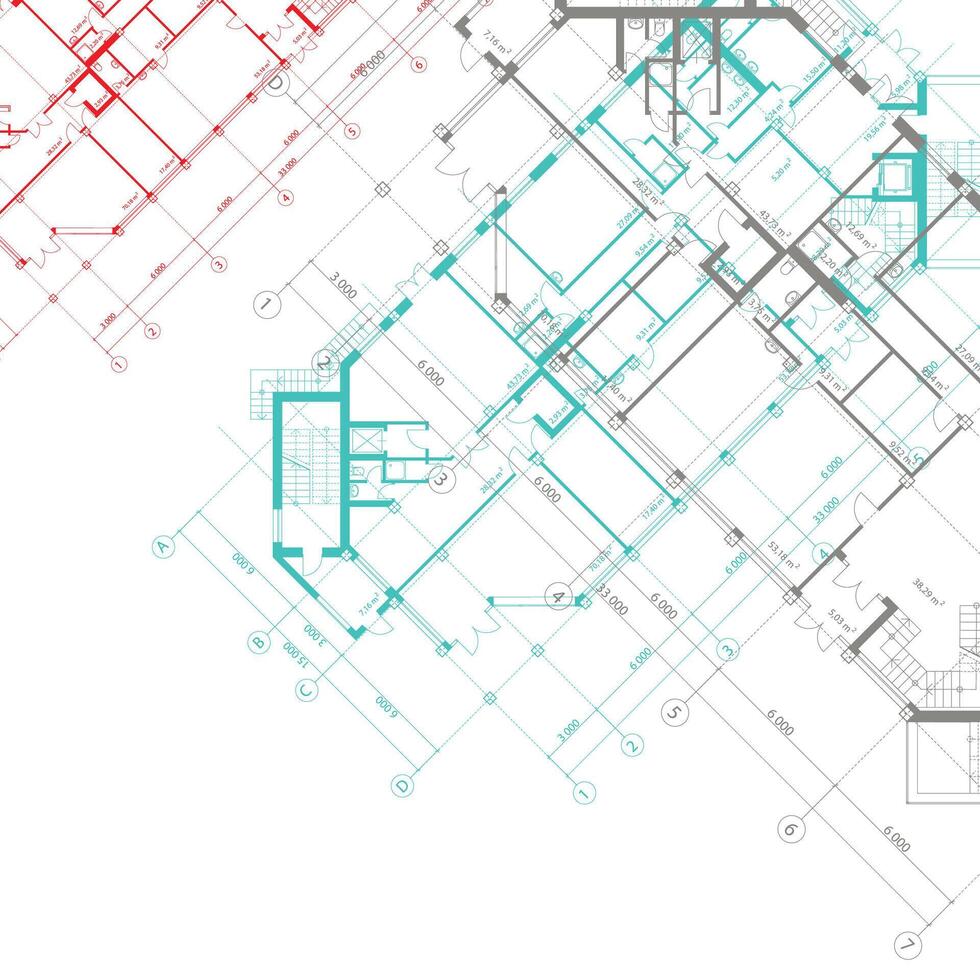 architectural background with plans vector
