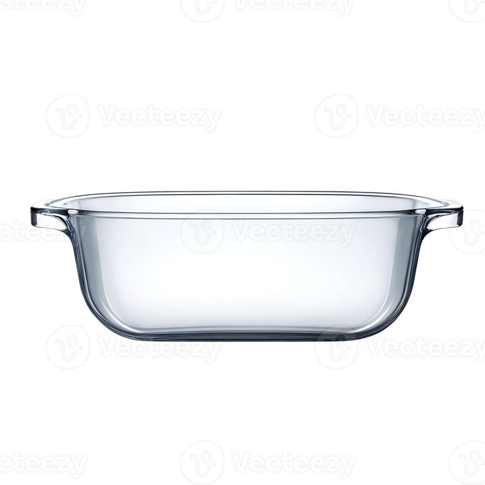 Clear Rectangular Glass Baking Dish png