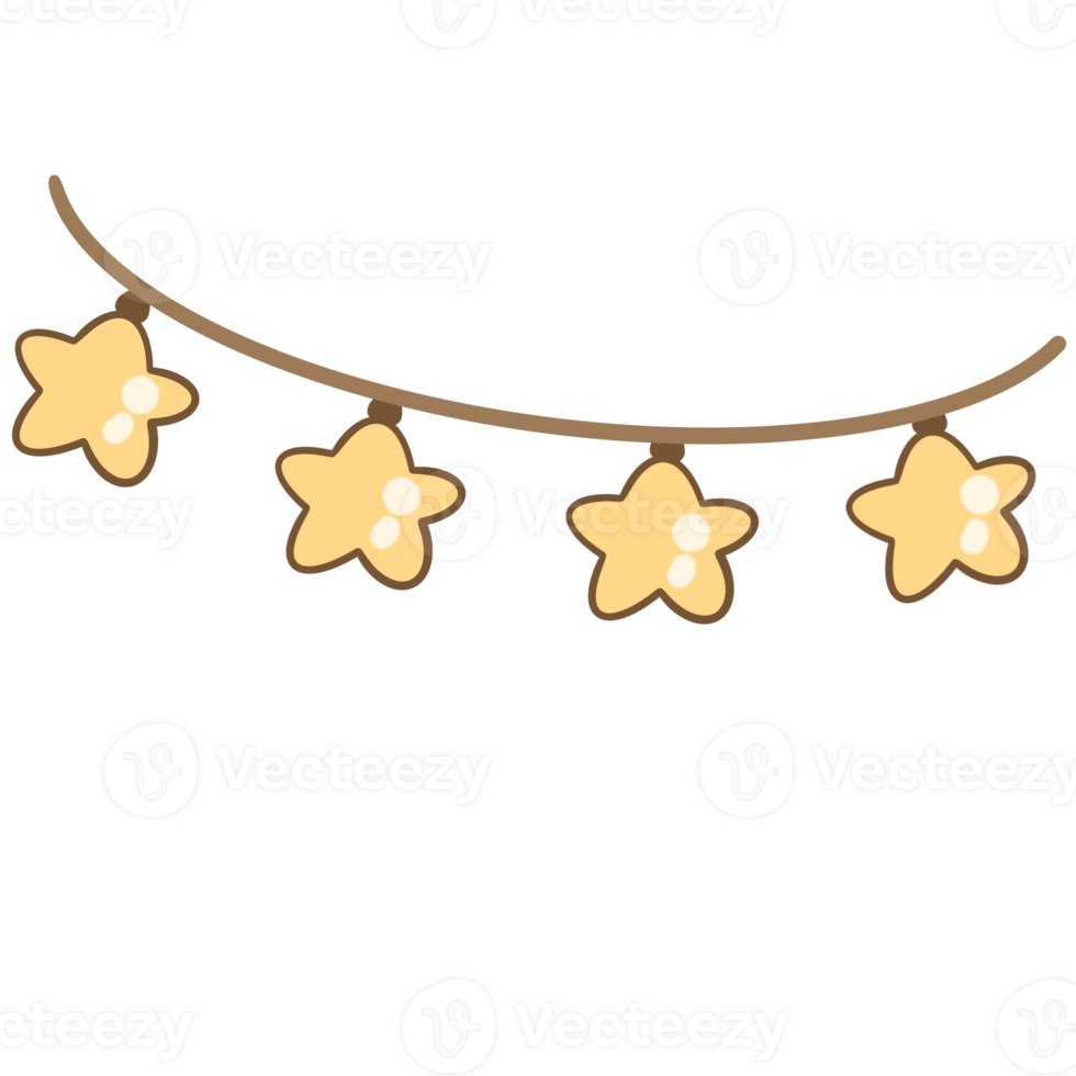 Garland star clip art decorates the room png
