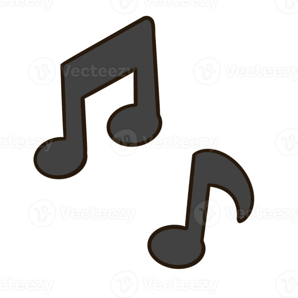 Two musical notes icon transparent background png
