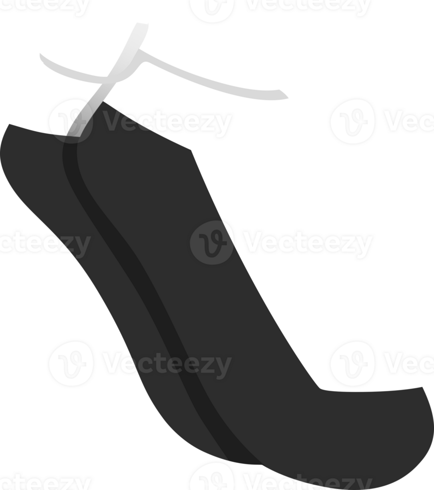 Simple Black and White Socks Illustration. Minimal Fashion Accessory png