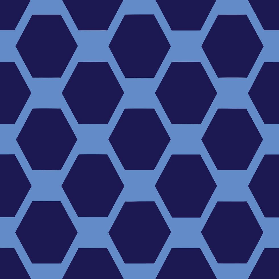 a blue and black hexagon pattern. vector