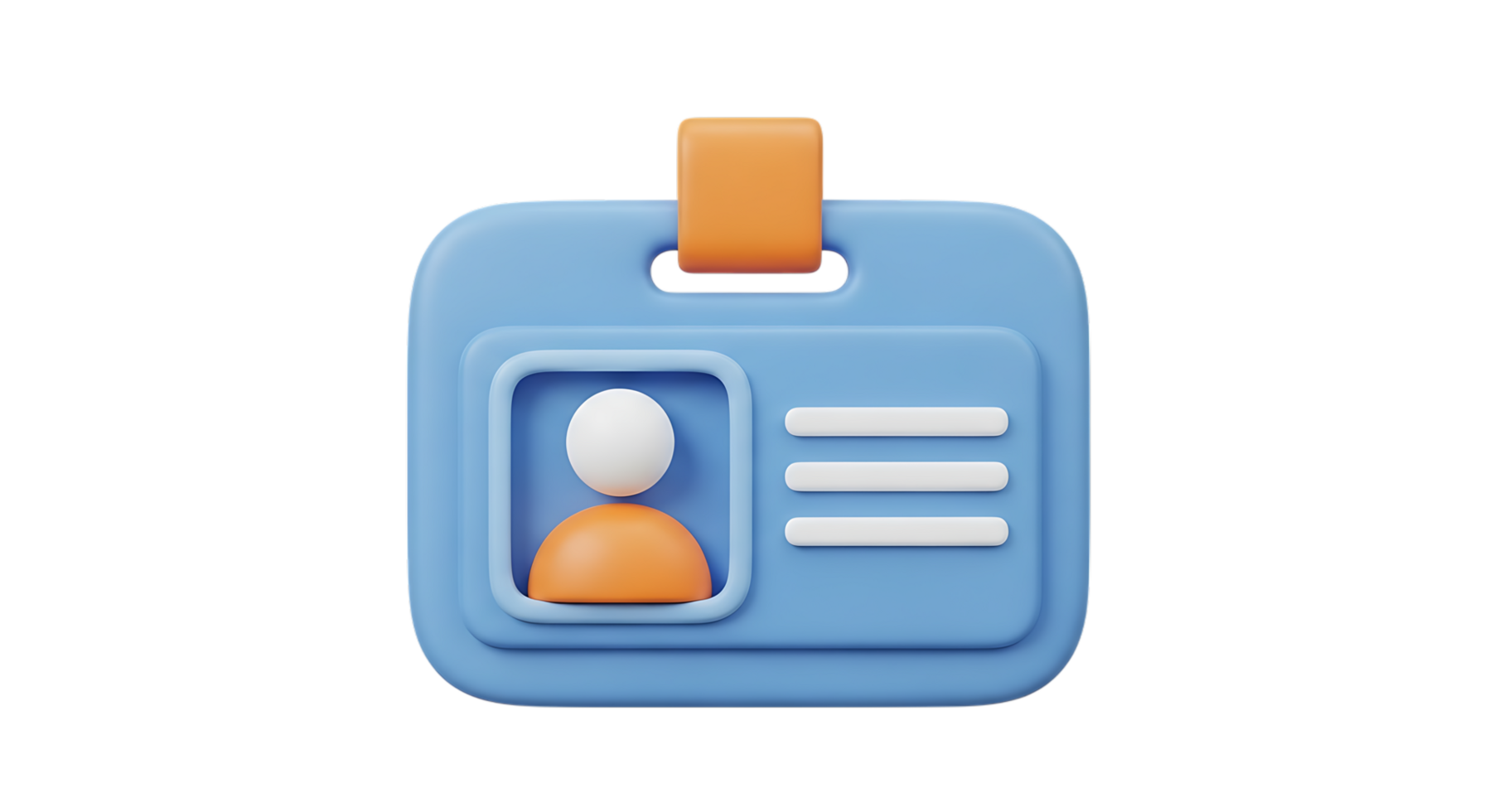 A blue and orange badge with a person in it png