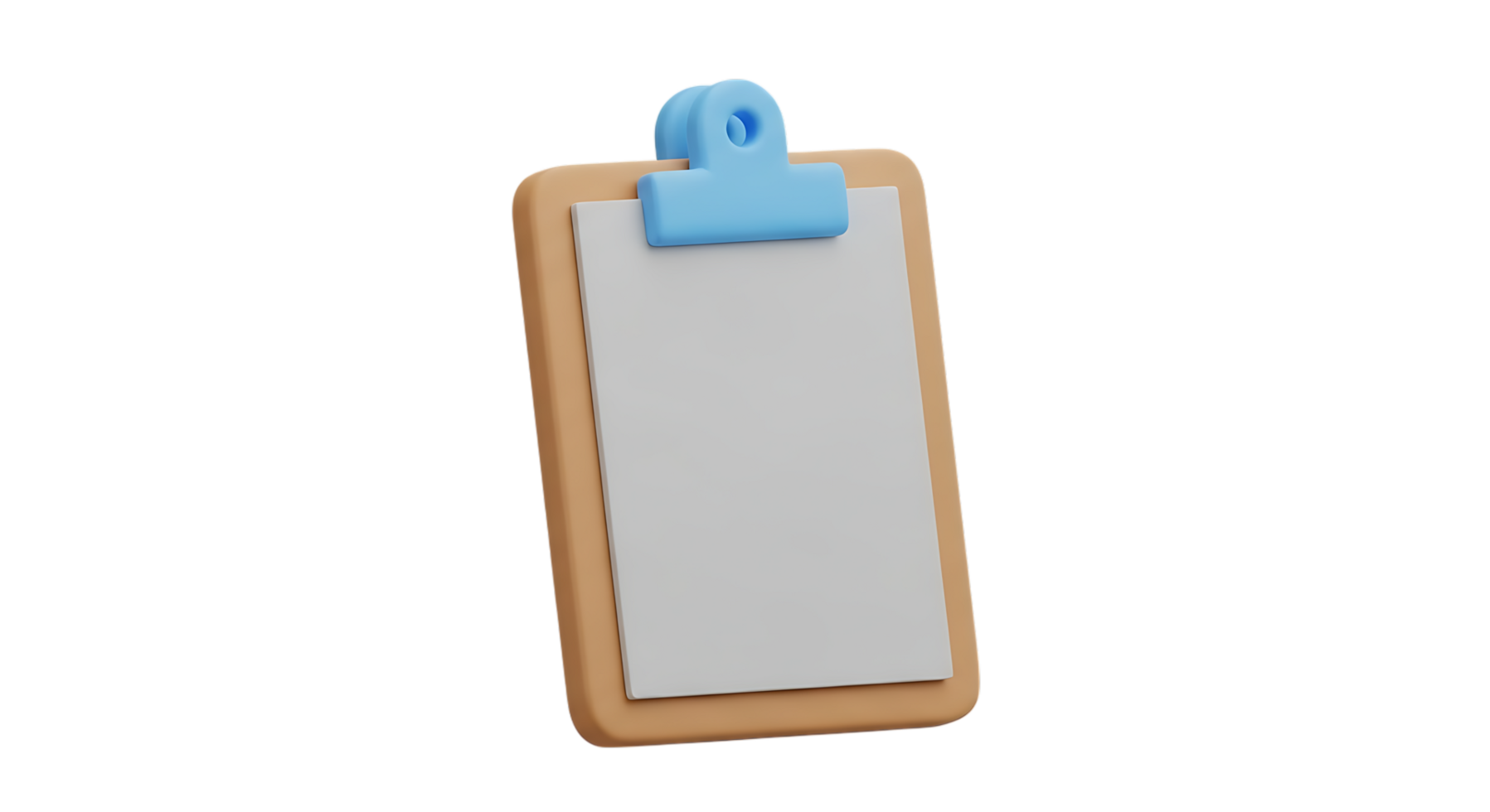 A clipboard with a blue clip on it png