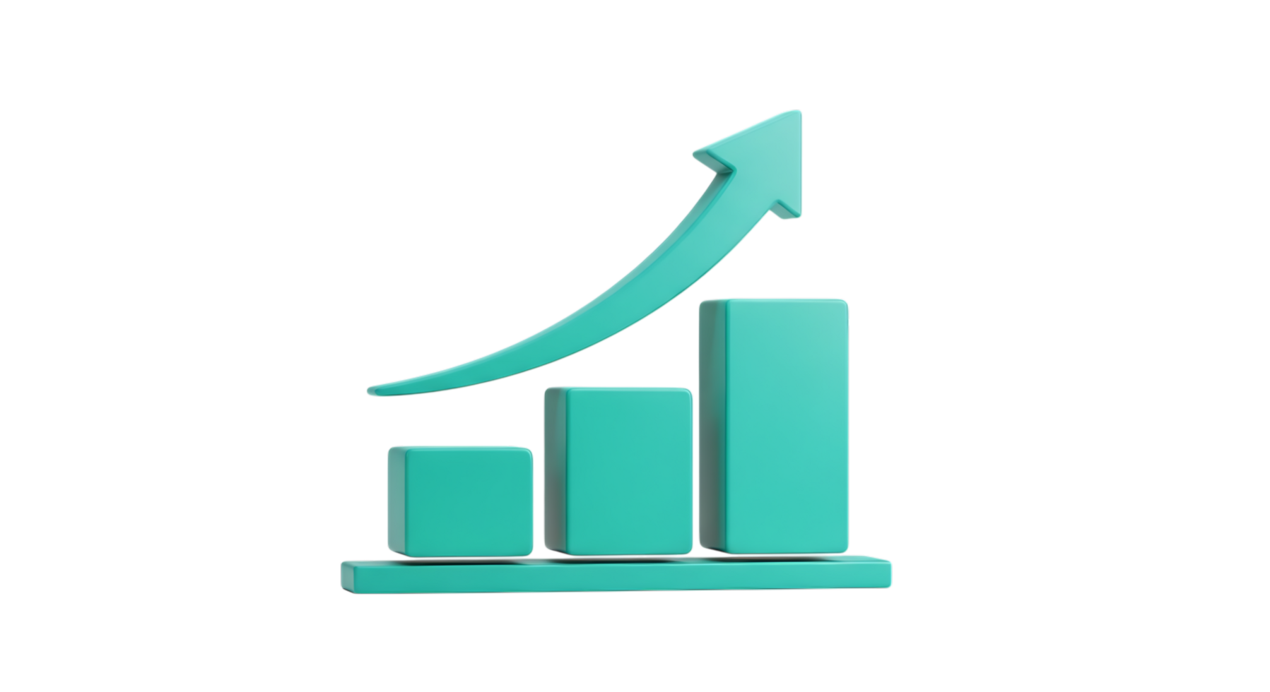 A graph with an arrow going up png