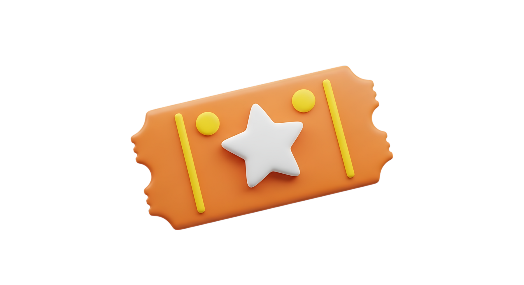 A ticket with a star on it png
