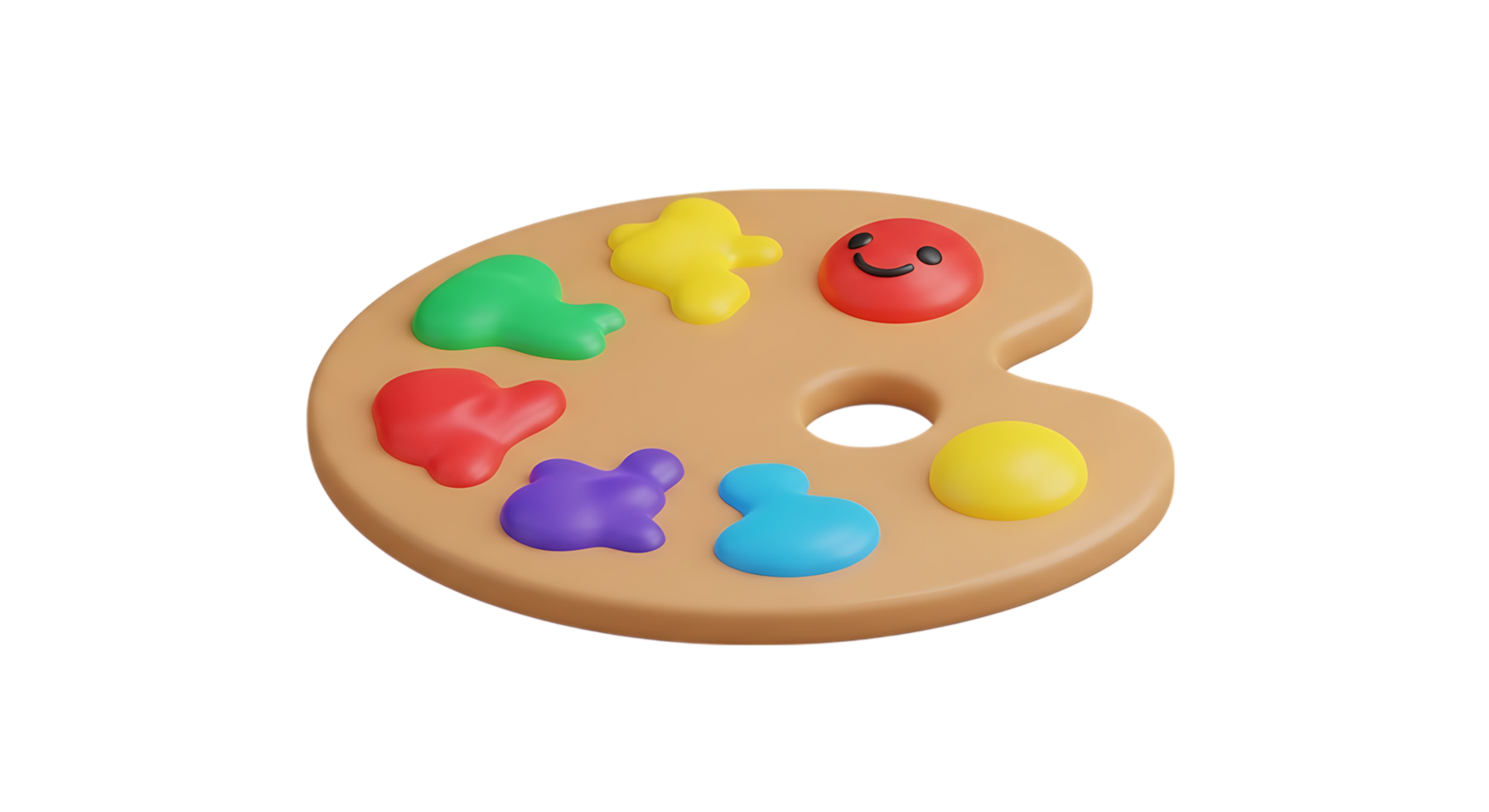 A toy palette with colorful toys on it png